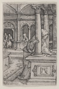 神殿でイエスを求める処女 作： Albrecht Altdorfer