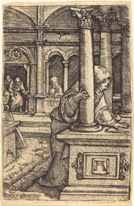 神殿でイエスを求める聖母 作： Albrecht Altdorfer