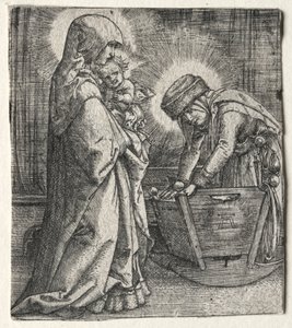 聖母子とクレードルの聖アン、1520〜1526年。 作： Albrecht Altdorfer