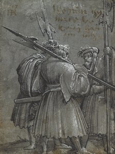 3夜警、1513年（青灰色の紙に描く） 作： Albrecht Altdorfer