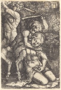 ニンフを巡って戦う二人のサテュロス 作： Albrecht Altdorfer