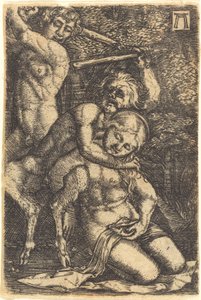 ニンフを巡って争う二人のサテュロス 作： Albrecht Altdorfer