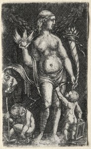2 つのキューピッドの間のヴィーナス 作： Albrecht Altdorfer