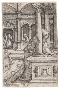 神殿で12歳のイエスを探す聖母マリア（1519年頃 作： Albrecht Altdorfer
