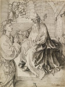 ポテンテートの前に跪く青年（1490年代 作： Albrecht Dürer