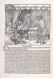 1525の画枠を使用して肖像画を描く製図工 作： Albrecht Dürer