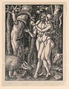 リトル・パッション・シリーズのアダムとイーブン 作： Albrecht Dürer