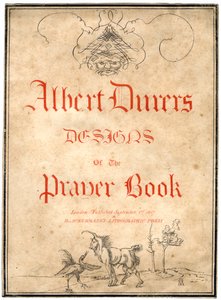 1817年の祈祷書のためのアルバートデューラーデザイン。 作： Albrecht Dürer