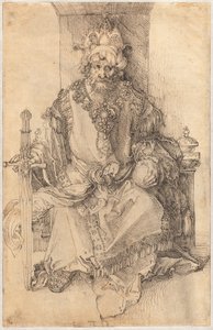 玉座に座る東洋の支配者 作： Albrecht Dürer