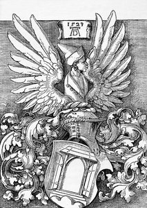 「デューラー家の軍用軸受」、1523 年、1906 年 作： Albrecht Dürer