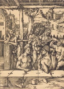 バスハウス、c。 14961497。 作： Albrecht Dürer