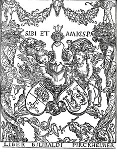 Willibald Pirkheimer、c1502-1503、1906のブックプレート 作： Albrecht Dürer