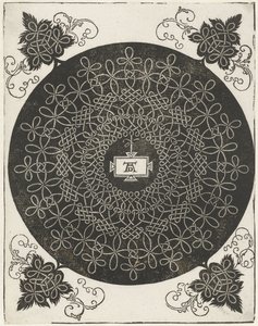 長方形の盾を使った刺しゅう例 作： Albrecht Dürer