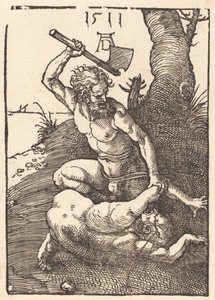 アベルを殺すカイン、1511年。 作： Albrecht Dürer