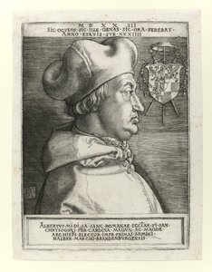 ブランデンブルクのアルバート枢機卿、1523 作： Albrecht Dürer