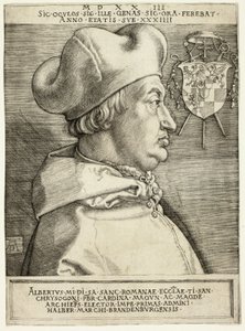 ブランデンブルクのアルブレヒト枢機卿 (大枢機卿) 作： Albrecht Dürer