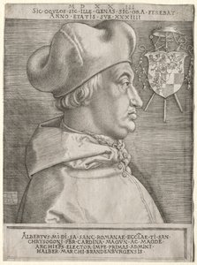 ブランデンブルクのアルブレヒト枢機卿-ラージプレート、1523年。 作： Albrecht Dürer