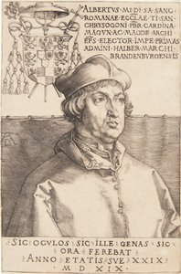 ブランデンブルクのアルブレヒト枢機卿。 または小さな枢機卿 作： Albrecht Dürer