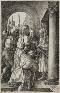 ピラトの前のキリスト、「刻まれた情熱」より 作： Albrecht Dürer