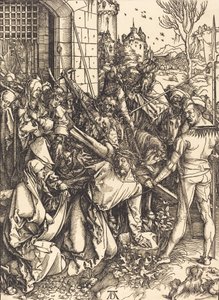 十字架を運ぶキリスト、c。 14981499。 作： Albrecht Dürer
