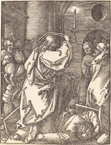 金貸しを神殿から追放するキリスト 作： Albrecht Dürer