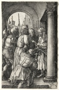 ピラトの前にとられたキリスト、1512年。 作： Albrecht Dürer