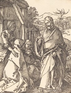 母親から休暇を取るキリスト、おそらくc。 15091510。 作： Albrecht Dürer