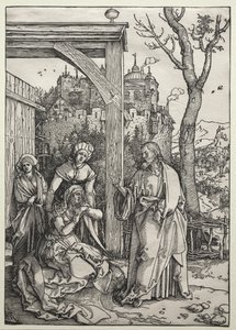 母に別れを告げるキリスト 作： Albrecht Dürer