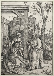 キリストが母のもとを去る、c。 1504-1505。 作： Albrecht Dürer