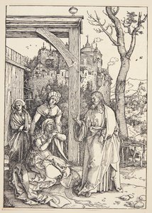 母に別れを告げるキリスト 作： Albrecht Dürer