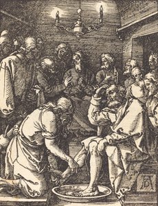 弟子たちの足を洗うキリスト、15091510。 作： Albrecht Dürer