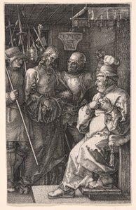 カイアファの前のキリスト（『刻まれた受難』より 作： Albrecht Dürer
