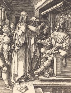 ヘロデの前のキリスト、1509 年。 作： Albrecht Dürer