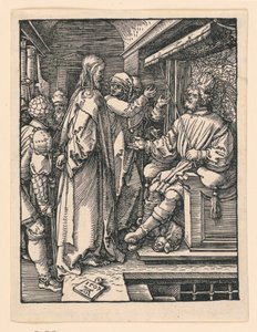 リトル・パッション・シリーズより、ヘロデの前のキリスト 作： Albrecht Dürer