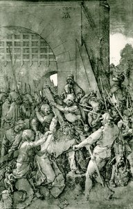 キリストは十字架の下に落ちる 作： Albrecht Dürer