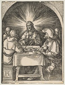 エマオのキリスト、小情熱、ca。 1510。 作： Albrecht Dürer