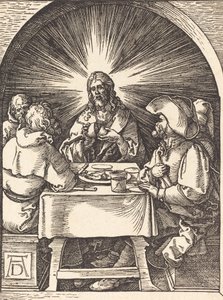 エマオのキリスト、おそらくc。 15091510。 作： Albrecht Dürer
