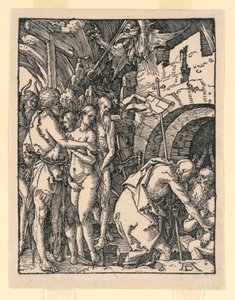 The Little Passion Series からの Limbo (Harrowing of Helling) のキリスト 作： Albrecht Dürer