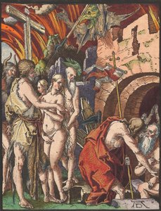 小さな木版画の情熱からのリンボーのキリスト.nd 作： Albrecht Dürer