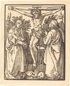 マリアと聖ヨハネと十字架上のキリスト 作： Albrecht Dürer