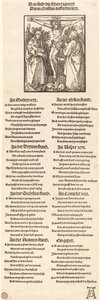 マリアと聖ヨハネと十字架上のキリスト 作： Albrecht Dürer