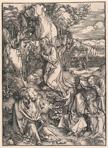 オリーヴ山上のキリスト（庭の苦悶）、大いなる情熱から 作： Albrecht Dürer