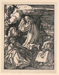 オリーブ山のキリスト (庭の苦悩)、「小さな受難シリーズ」より 作： Albrecht Dürer