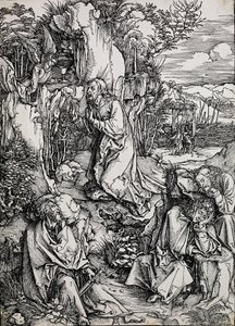 オリーブ山上のキリスト、1496-1511 作： Albrecht Dürer