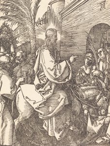 エルサレムへのキリストの入場、おそらくc。 15091510。 作： Albrecht Dürer