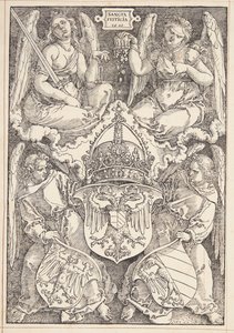 帝国の紋章とニュルンベルク市 作： Albrecht Dürer