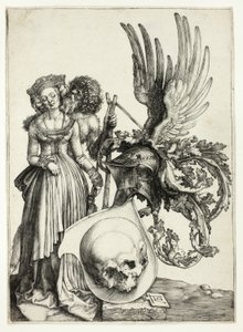 頭蓋骨のある紋章 作： Albrecht Dürer