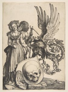頭蓋骨の紋章、1503。 作： Albrecht Dürer
