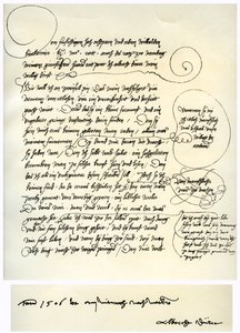 Bibreald Pirckheimer、c1523への献身的なAlbrecht Durersの草案 作： Albrecht Dürer