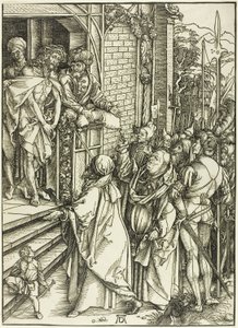 Ecce Homo - キリストの贈呈、『大受難』より 作： Albrecht Dürer